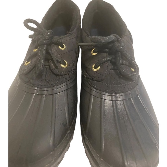 Sperry Top Sider Duck Shoes Womens Size 8.5 Black Rubber Soles - Picture 3 of 8